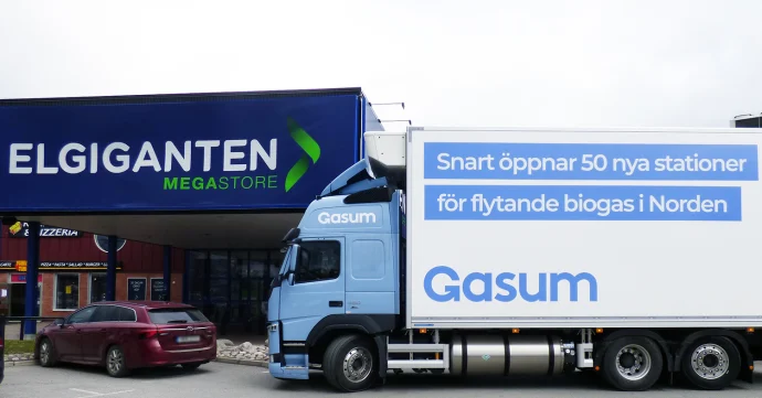Elgiganten i samarbete med Volvo och Gasum för miljötransporter