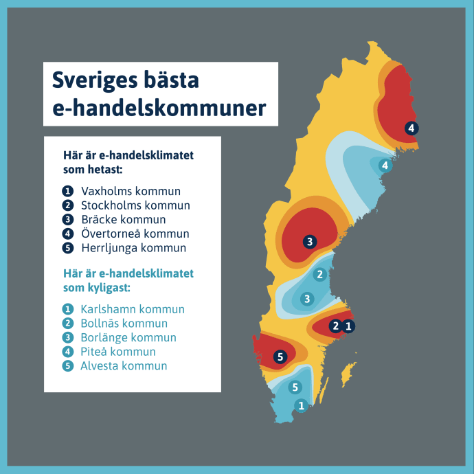 Sveriges bästa e-handelskommuner korade