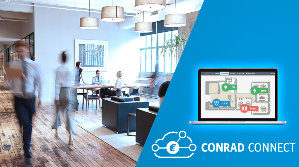 Corona-säkra arbetsplatsen med Conrad Connects IoT-plattform