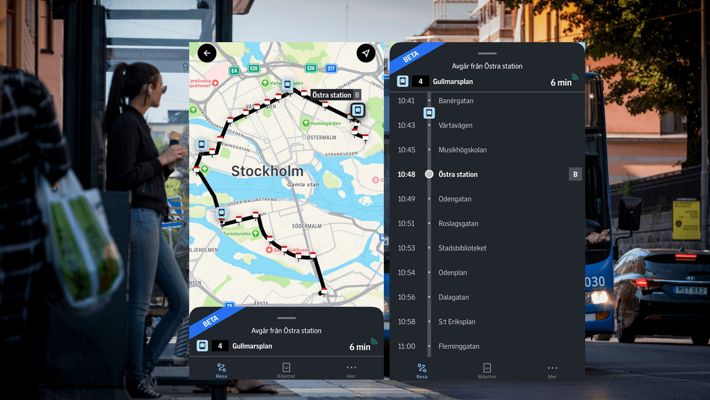 Nyhet i SL-appen: Se på kartan var bussen är