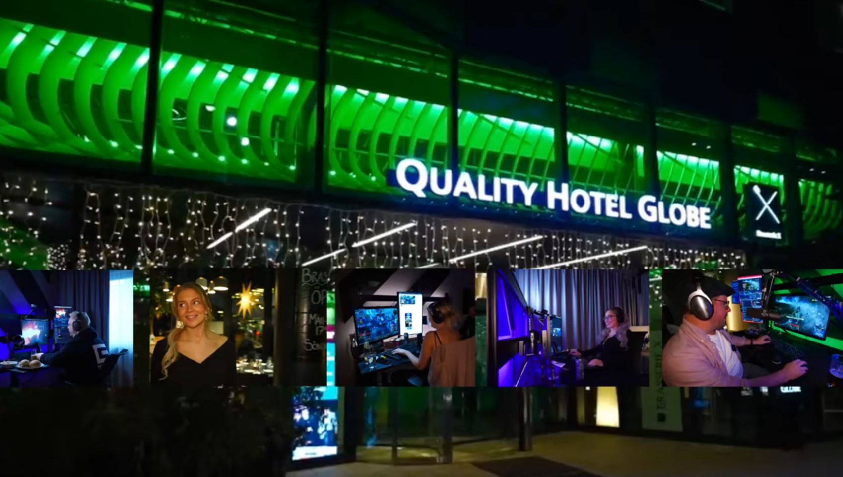Några av Sveriges största streamers lanserade Quality Globe Hotel live