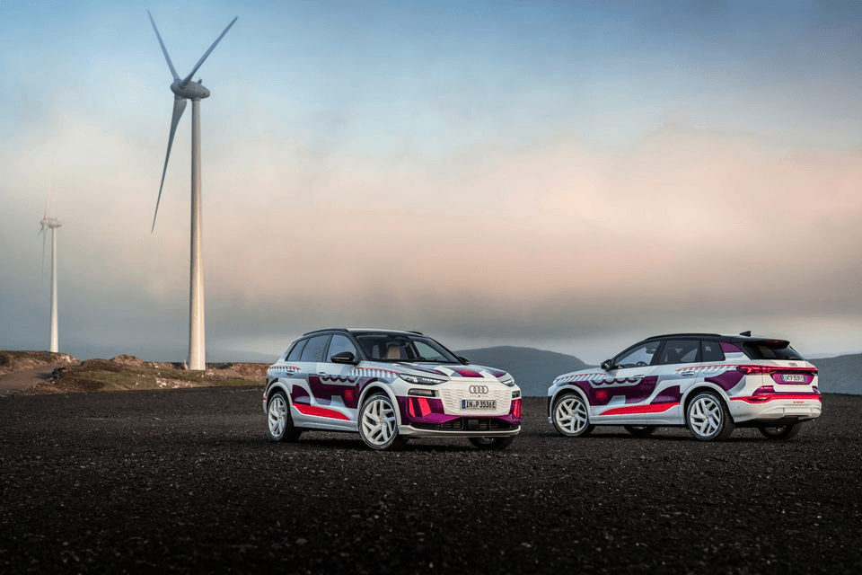 Första provkörningen med Audi Q6 e-tron prototype Första provkörningen med Audi Q6 e-tron prototype