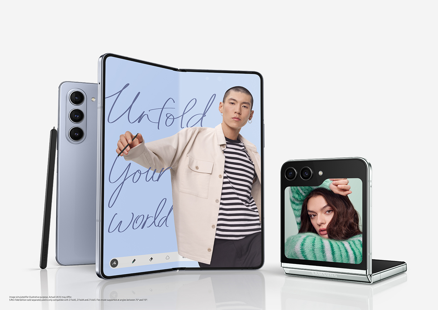 Samsung Galaxy Z Flip5 och Galaxy Z Fold5: Femte generationens vikbara telefoner erbjuder förfinad mångsidighet utan kompromisser