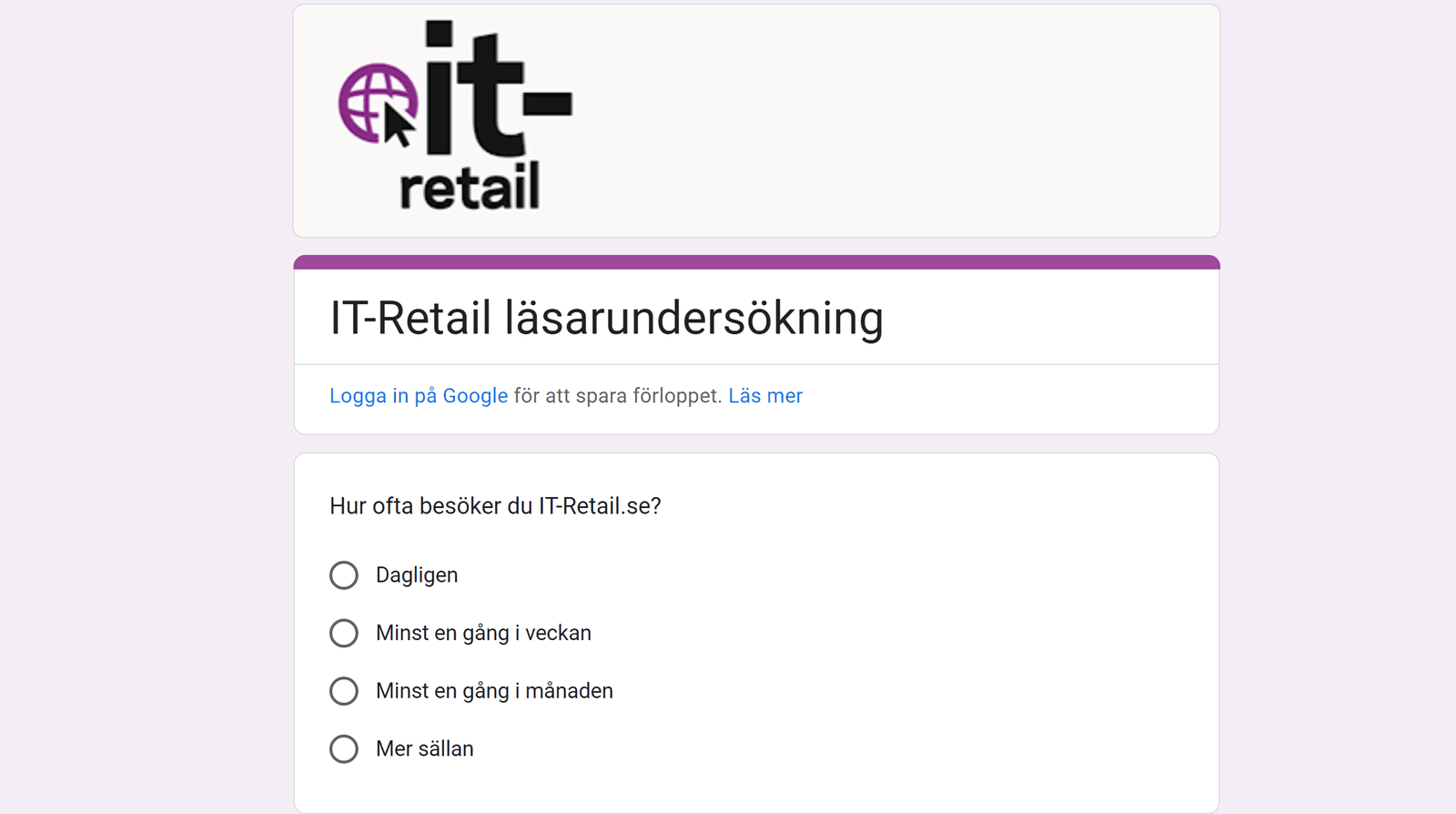 IT-Retail läsarundersökning