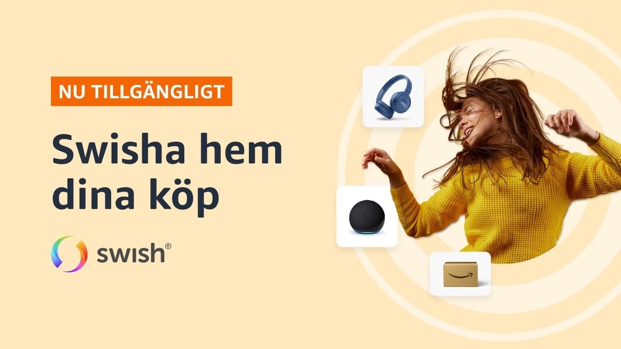 Nu finns Swish som betalmetod på Amazon.se