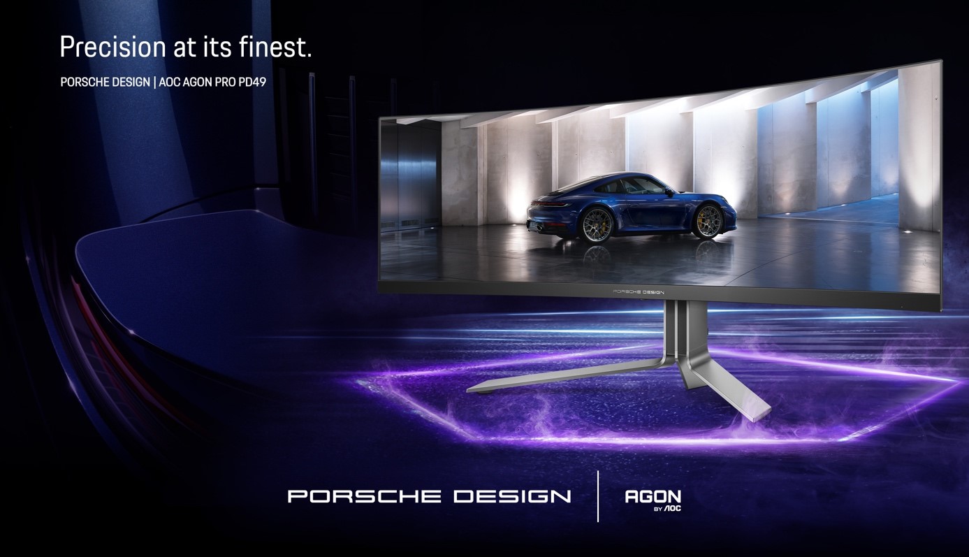 Porsche Design och AGON by AOC avslöjar den välvda gamingskärmen PD49