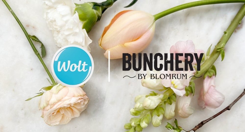 Bunchery och Wolt gör det superenkelt att beställa blommor