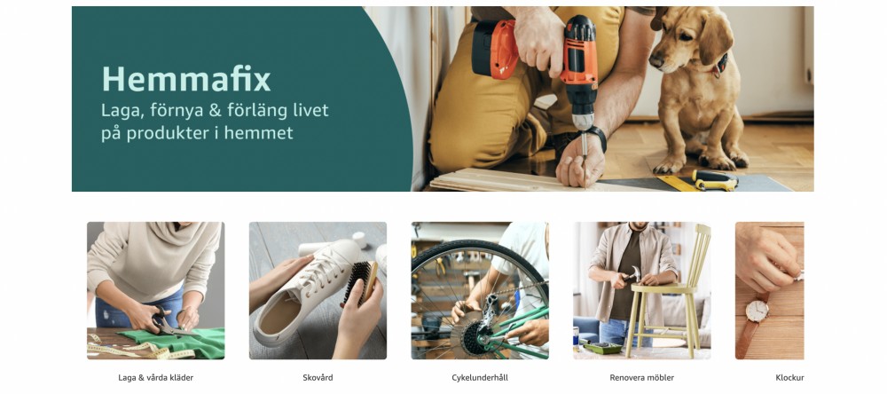 Amazon.se lanserar Hemmafix – ska hjälpa svenskarna laga, lappa och förlänga livet på saker i hemmet