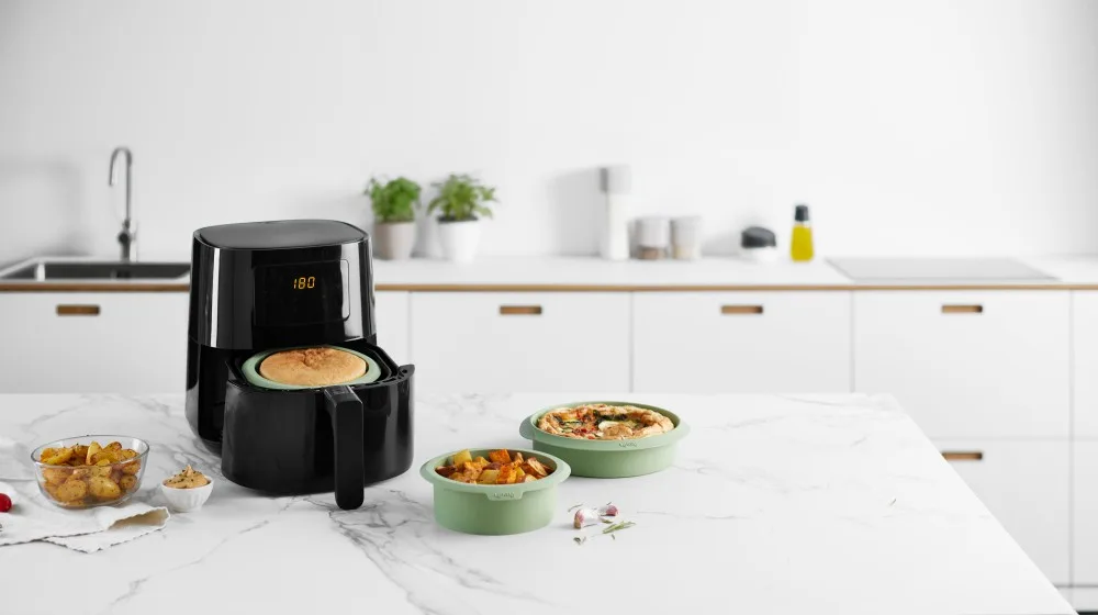 No more matrester i din Air Fryer. Silikonformar för varmluftsfritöser är här! No more matrester i din Air Fryer. Silikonformar för varmluftsfritöser är här!