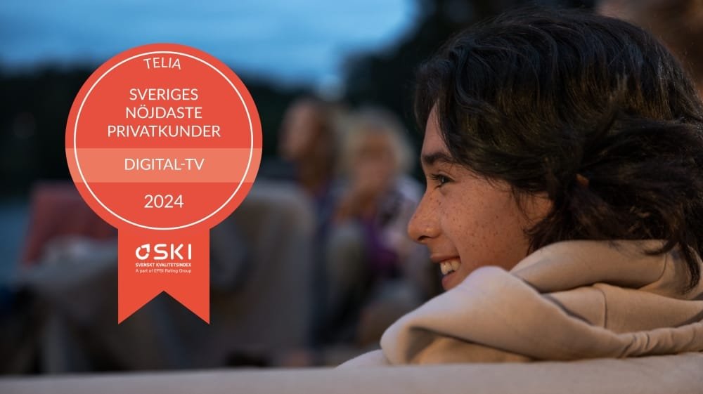 Telias tv-kunder är fortsatt mest nöjda i Sverige enligt SKI