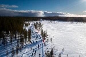 Telias 5G-nät möjliggör drönarfilmning på Vasaloppet 2025