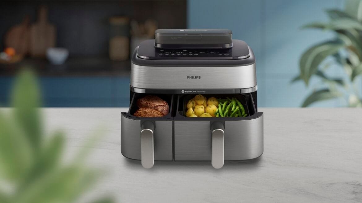 Philips lanserar världens första airfryer med dubbla korgar och ångfunktion