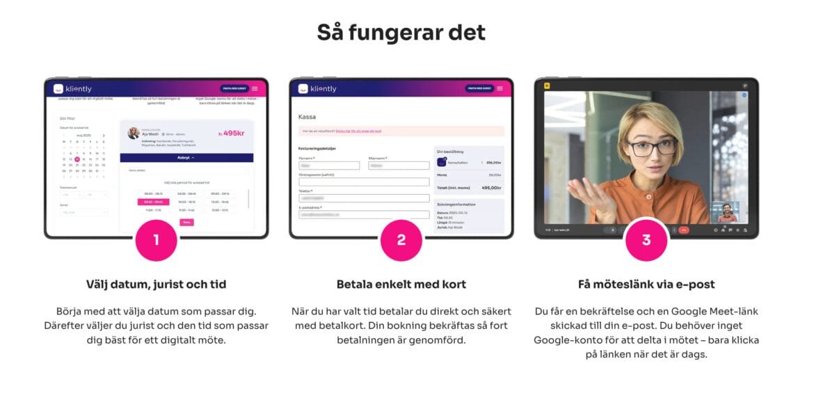 Kliently lanserar webbokning