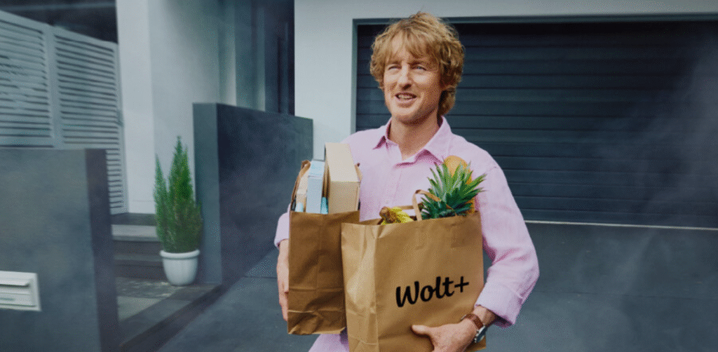 Wolt lanserar internationell kampanj med Owen Wilson