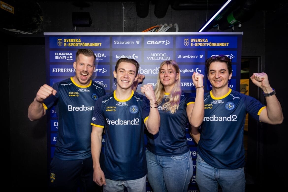 Sverige jagar EM-guld i e-sport med stöd från Bredband2
