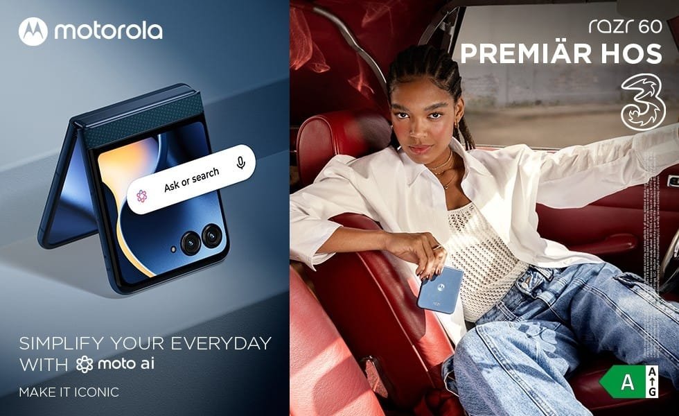 Säljstart av Razr 60 exklusivt hos operatören Tre