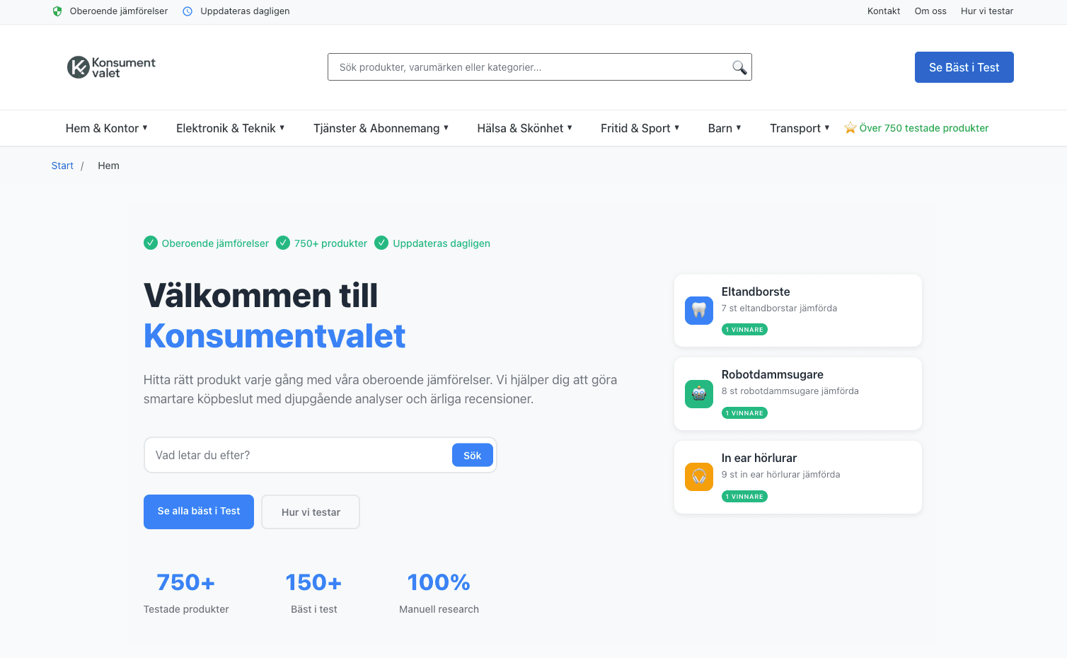Konsumentvalet.se lanserar ny design för en enklare användarupplevelse ...