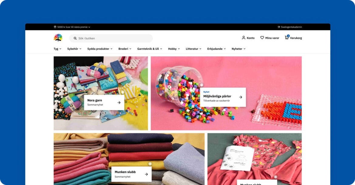 Designförändringar för Textilhuset när de lanserar ny webbshop