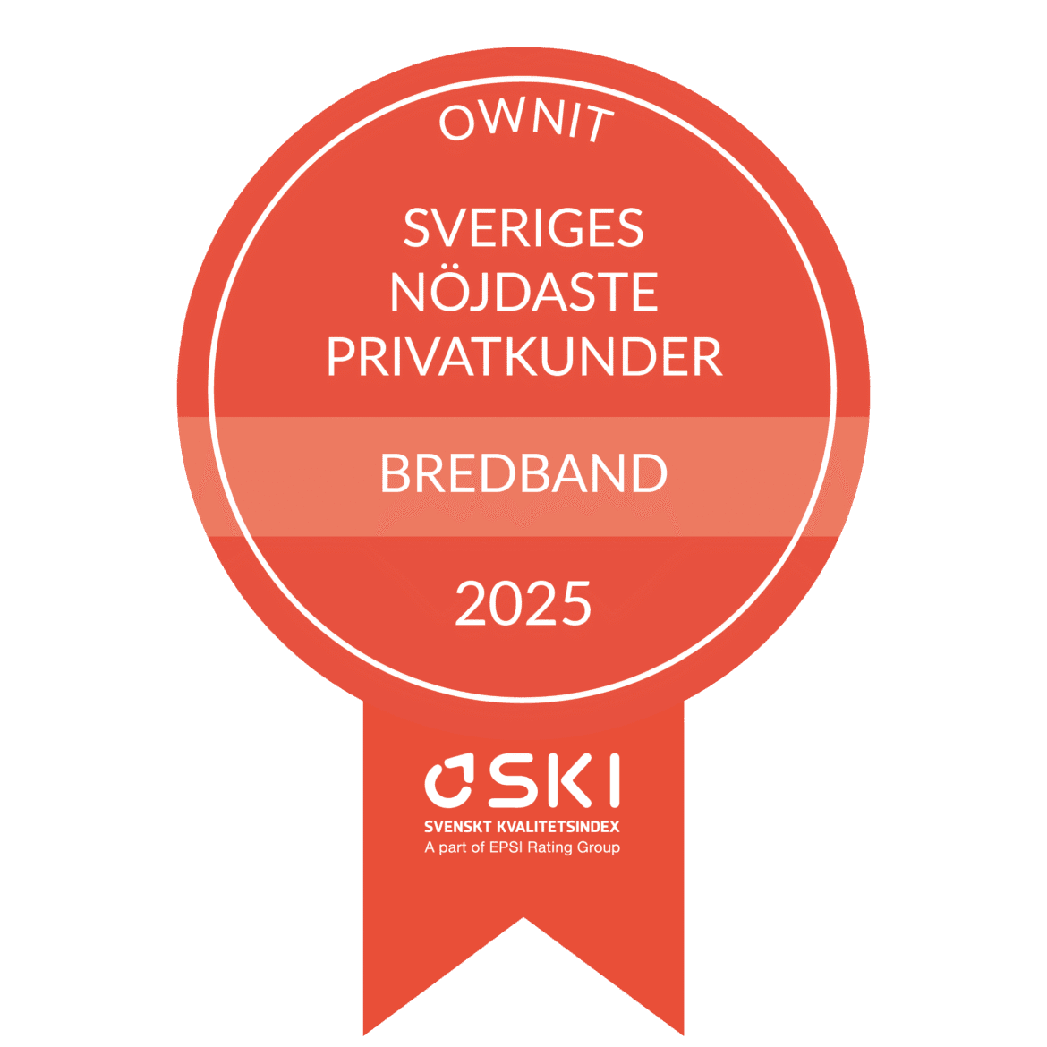 Ownit har Sveriges nöjdaste bredbandskunder för fjärde året i rad