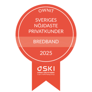 Ownit har Sveriges nöjdaste bredbandskunder för fjärde året i rad Ownit har Sveriges nöjdaste bredbandskunder för fjärde året i rad