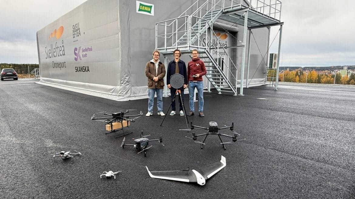 Företag testar framtidens drönarteknik på Skellefteå Droneport
