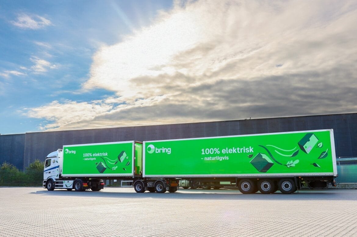 Bring tar i bruk sin första landsöverskridande tunga ellastbil mellan Sverige och Danmark