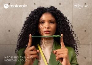 Motorola lanserar motorola edge 70 med en ofattbart tunn och extremt tålig design