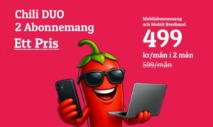 Chilimobil lanserar DUO – mobilabonnemang och mobilt bredband till ett pris