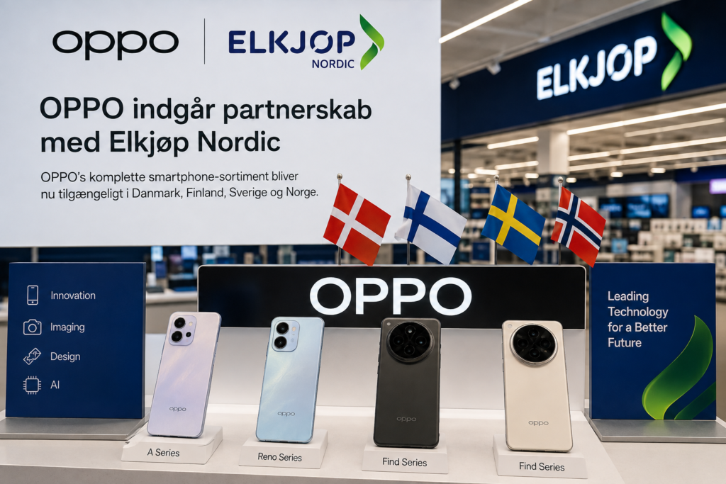 OPPO udvider i Norden gennem nyt partnerskab med Elgiganten