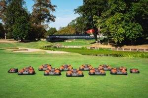 Husqvarnas robotteknik förbereder The Belfry inför Husqvarna British Masters