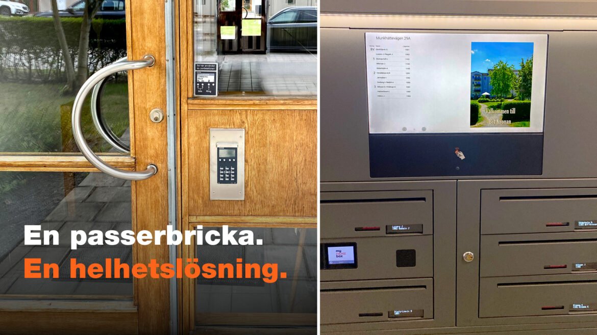 Digitala informationstavlor integrerade i postboxar